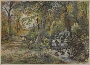 Paisaje con arroyo y camino, condado de Chester, c.1886